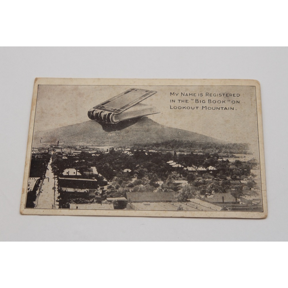 Vintage 1913 Postcard Lookout Mountain Chattanooga TN Big Book War Museum